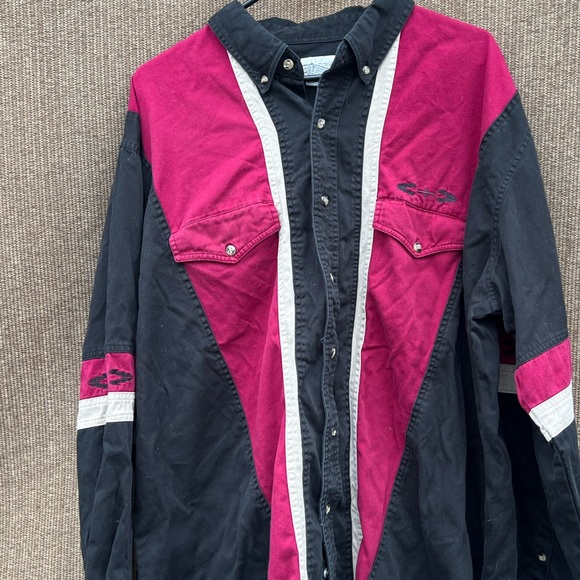 Vintage Express Riders Shirt Men Sz 2XL Rodeo Cowboy Western Button Shirt - Picture 2 of 11